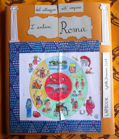 FUNLAB “ANTICA ROMA”. Raccolta di giochi e materiali didattici + Lapbook. Formato pdf, età 7-11 anni.