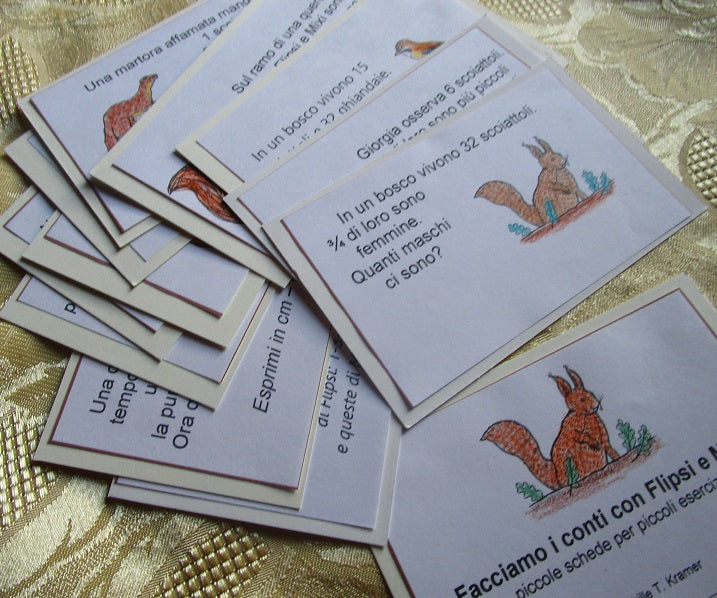 Giochimpariamo con Flipsi e Mixi. Raccolta di giochi e materiali didattici. Formato pdf, età 4-10.