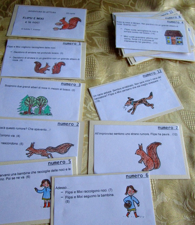 Giochimpariamo con Flipsi e Mixi. Raccolta di giochi e materiali didattici. Formato pdf, età 4-10.