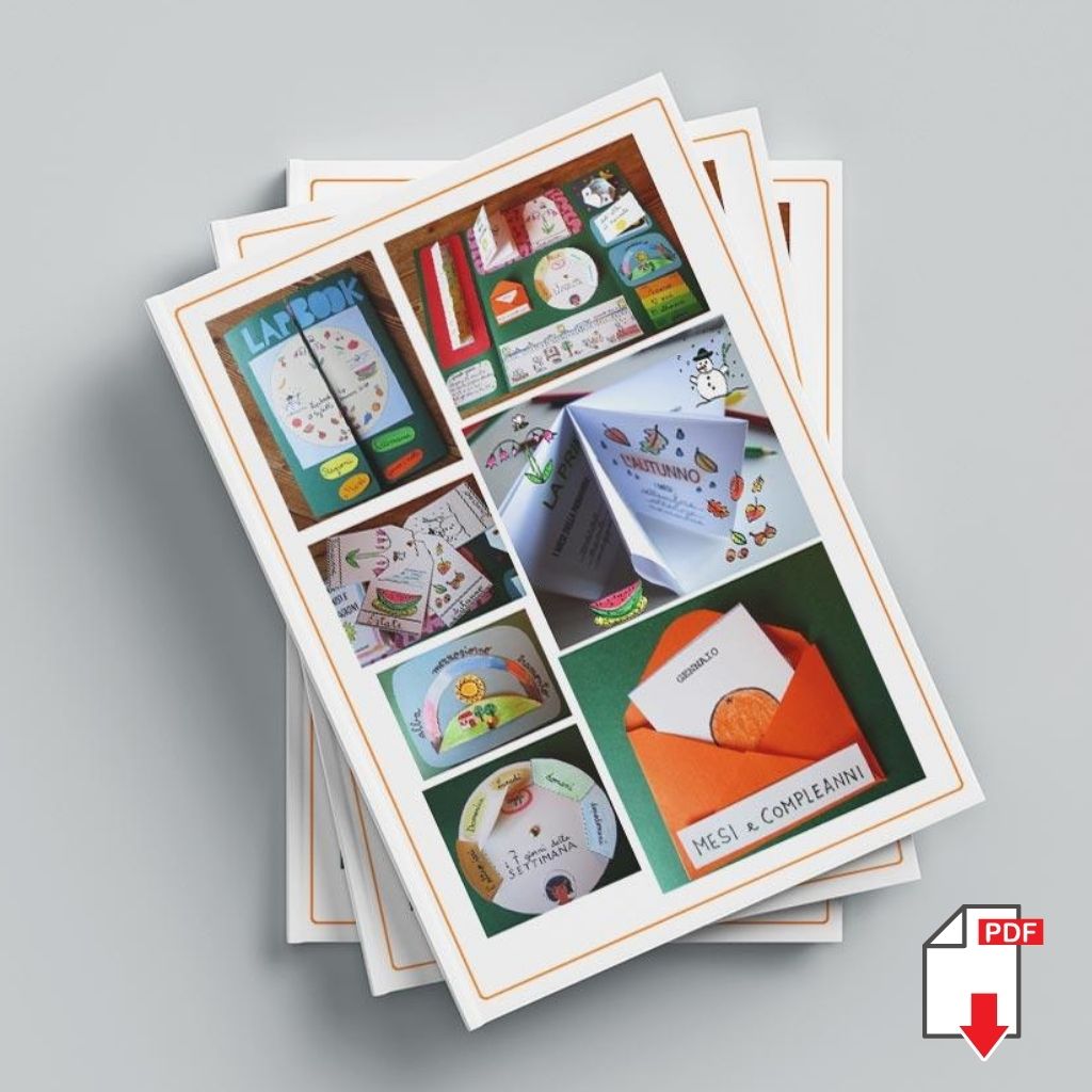 Lapbook “Stagioni, mesi, settimane, giorno e notte” con istruzioni e modelli. Formato pdf, età 5-9 anni.