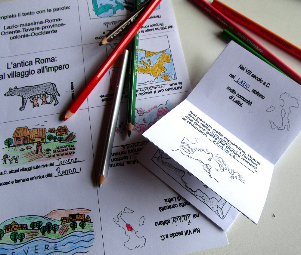 Lapbook Roma Antica PDF - Giochi Didattici per Bambini 7-11 Anni