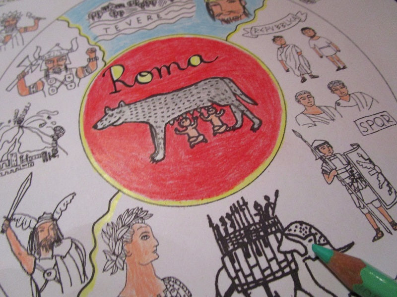 Lapbook Roma Antica PDF - Giochi Didattici per Bambini 7-11 Anni