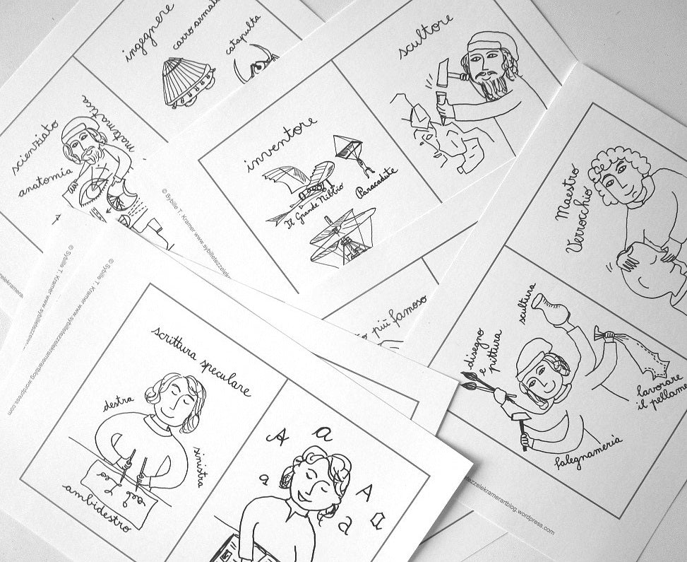 FUNLAB "Leonardo". Raccolta di materiali didattici e lapbook. Formato pdf, età 5-10 anni.