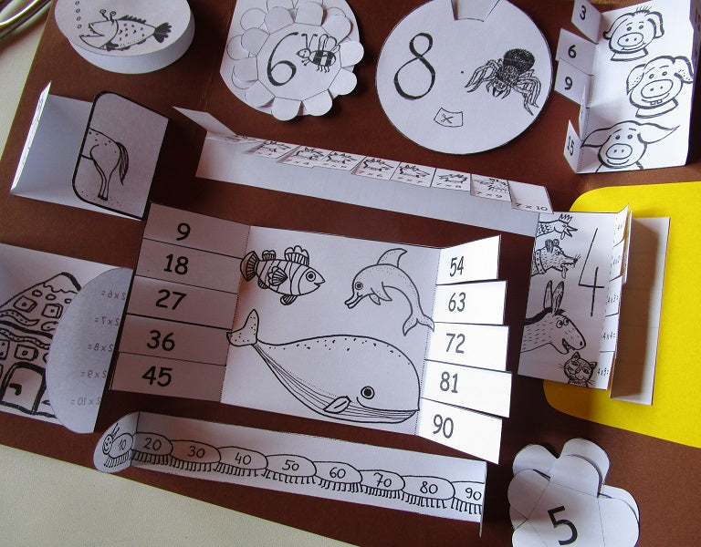 Lapbook "Le tabelline". Formato pdf, età 6-10 anni.