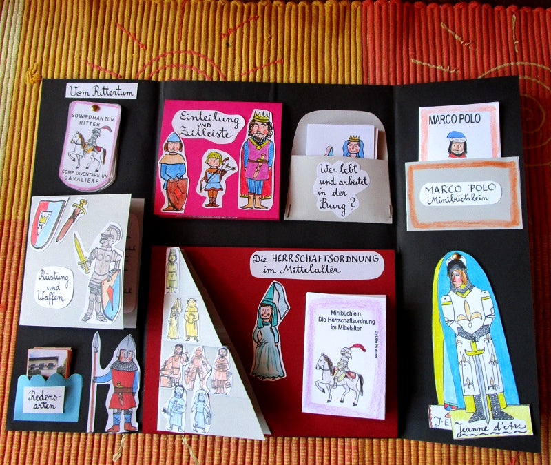 FUNLAB "Medioevo". Raccolta di giochi e materiali didattici e lapbook. Formato pdf, età 7-11.