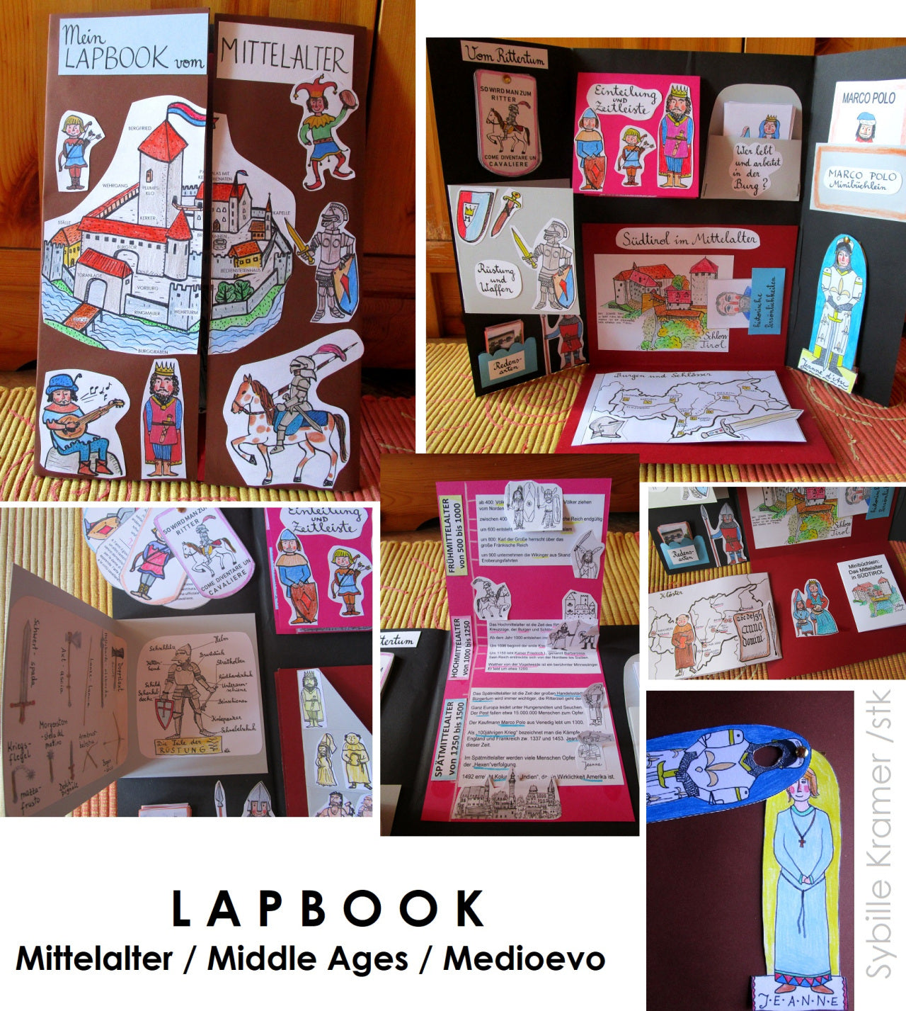 FUNLAB "Medioevo". Raccolta di giochi e materiali didattici e lapbook. Formato pdf, età 7-11.