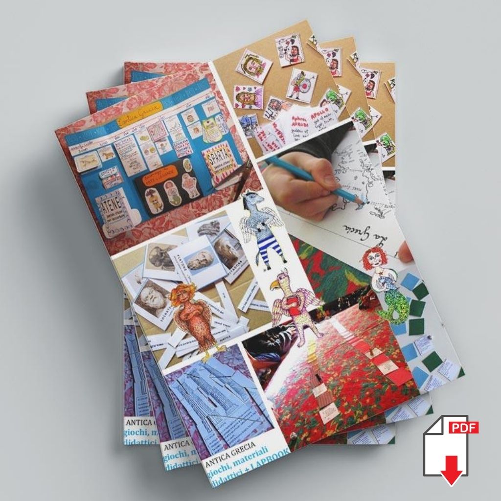 FUNLAB “ANTICA GRECIA”. Raccolta di giochi e materiali didattici + Lapbook. Formato pdf, età 7-11 anni.