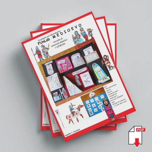 FUNLAB "Medioevo". Raccolta di giochi e materiali didattici e lapbook. Formato pdf, età 7-11.